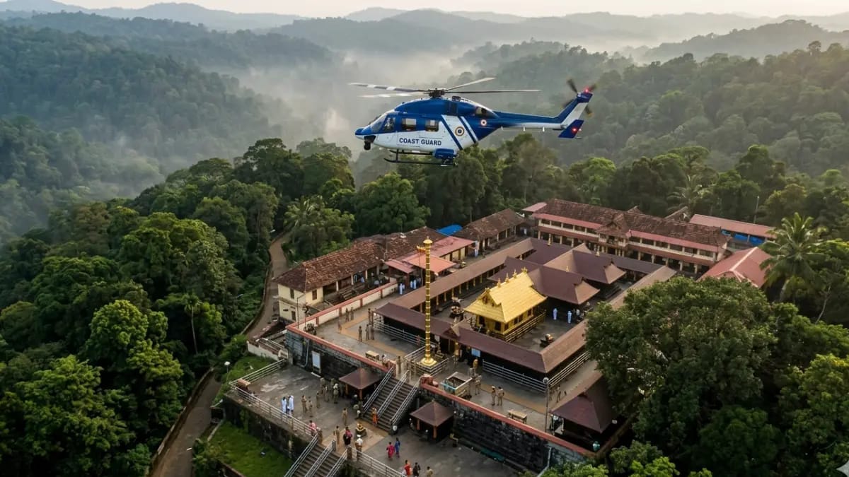 ശബരിമലയിൽ ഹെലികോപ്റ്റർ