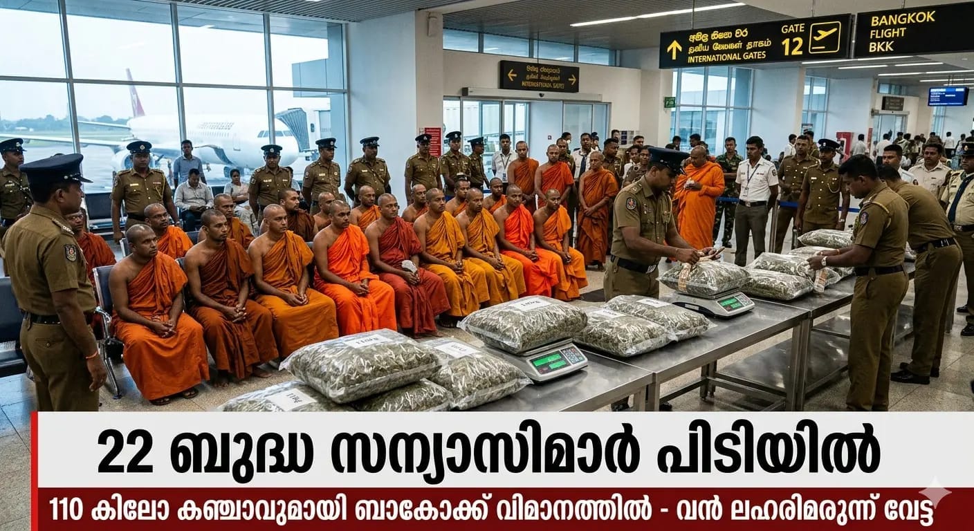 22 ബുദ്ധ സന്യാസിമാർ പിടിയിൽ