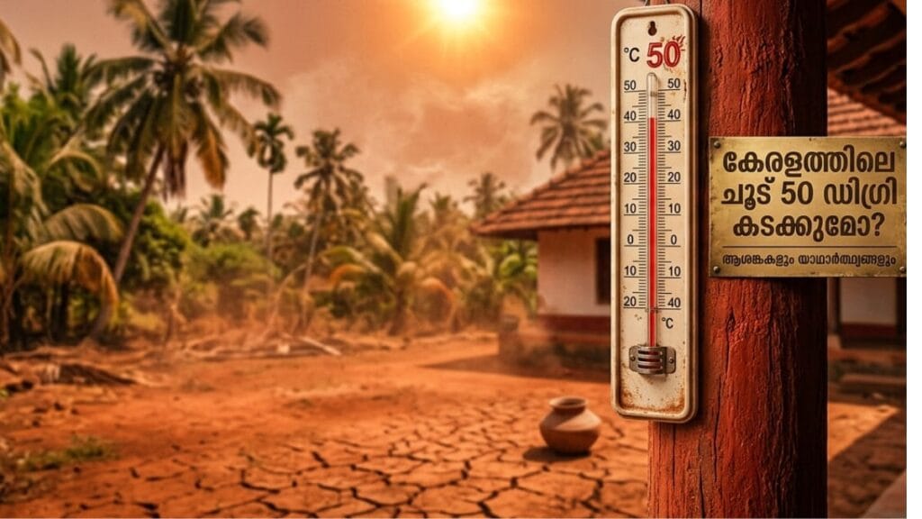 കേരളത്തിലെ ചൂട്, Kerala Heat Wave, വേനൽക്കാലം 2026, Climate Change Kerala, കേരള കാലാവസ്ഥ, Heat Index Kerala, താപനില 50 ഡിഗ്രി, Global Warming Kerala, മലയാളം