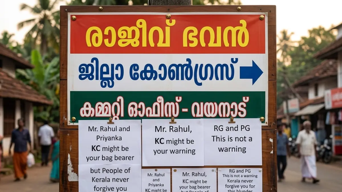 രാഹുൽ ഗാന്ധിക്കും പ്രിയങ്കാ ഗാന്ധിക്കുമെതിരെ പോസ്റ്റർ പ്രതിഷേധം, Rahul Gandhi, Priyanka Gandhi, Wayanad Poster Protest