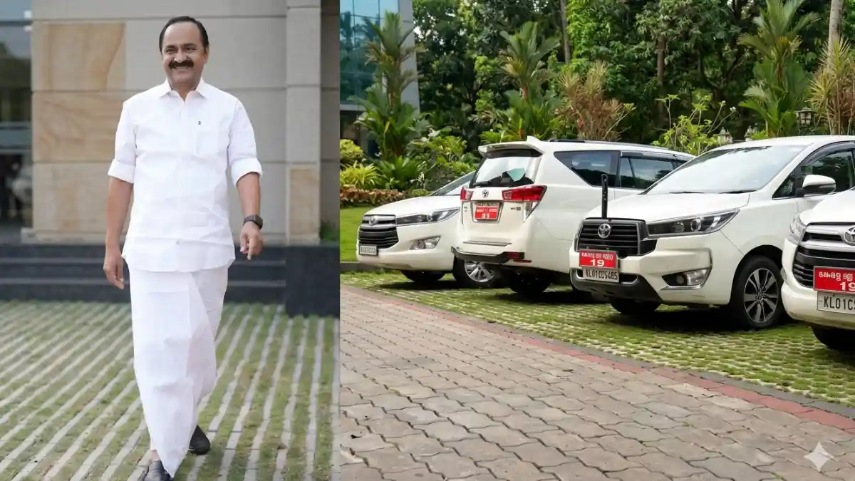 VD Satheesan Official Car 2026, Rejects Pinarayi Black Innova, Minister VN Vasavan Used Car, Kerala Chief Minister Simplicity.
