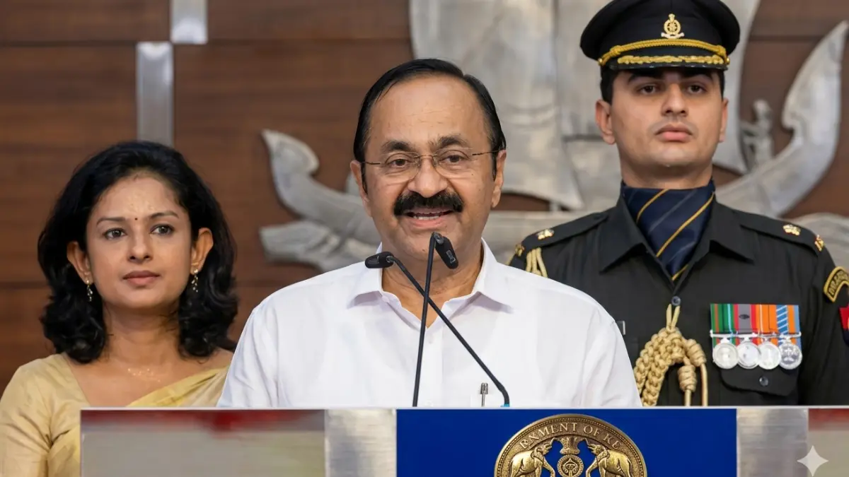 ടീം വിഡിഎസ് അധികാരമേറ്റു ജനസാഗരം, VD Satheesan Kerala Chief Minister, Kerala Cabinet Oath Ceremony 2026, Trivandrum Central Stadium Swearing In, Kerala UDF Government Portfolios.