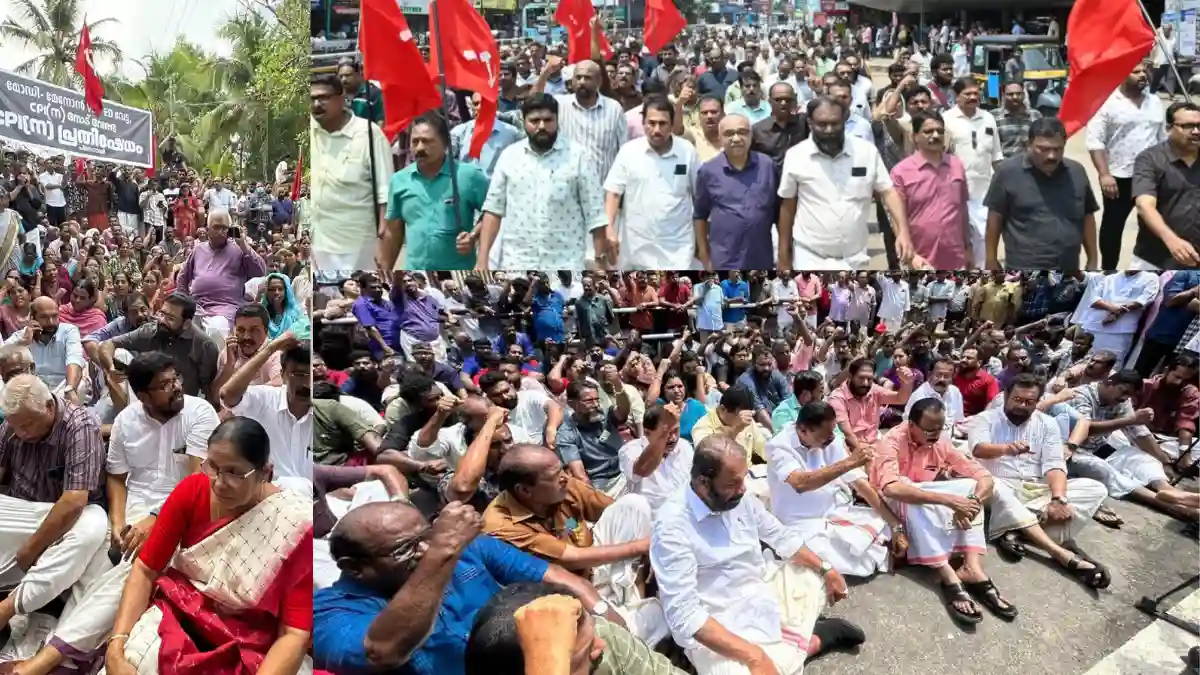 ഇ ഡി റെയ്ഡ്, സിപിഐഎം പ്രതിഷേധം, പിണറായി വിജയൻ, എകെജി സെന്റർ, രാഷ്ട്രീയ പ്രക്ഷോഭം