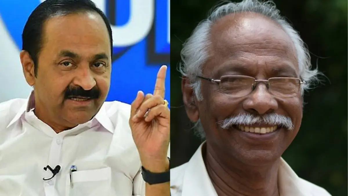 വി ഡി സതീശൻ ഗ്രൂപ്പില്ലാ കോൺഗ്രസ്, എം എൻ കാരശ്ശേരി സ്വീകരണം, ജോയ് മാത്യു പ്രസംഗം, കേരള പുതിയ മുഖ്യമന്ത്രി, കോൺഗ്രസ് രാഷ്ട്രീയം കേരളം