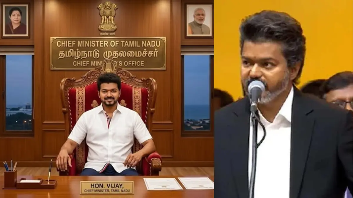 വിജയ് തമിഴ്നാട് മുഖ്യമന്ത്രിയായി അധികാരമേറ്റു