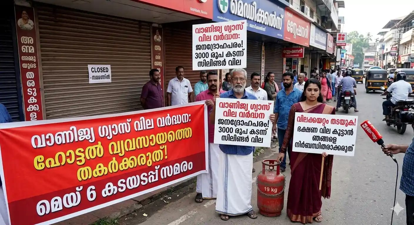വാണിജ്യ ഗ്യാസ് വില വർദ്ധന