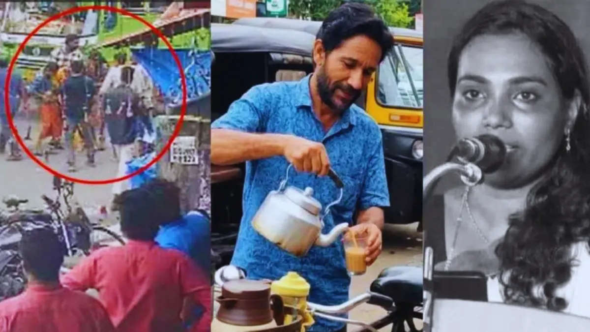 അപകടത്തിൽപ്പെട്ട യുവതിയുടെ അന്തസ്സ് കാത്തുസൂക്ഷിക്കാൻ സ്വന്തം ഉടുമുണ്ട് നൽകി മാതൃകയായ ചായ വിൽപനക്കാരൻ ഷാജിയുടെ ചിത്രം.