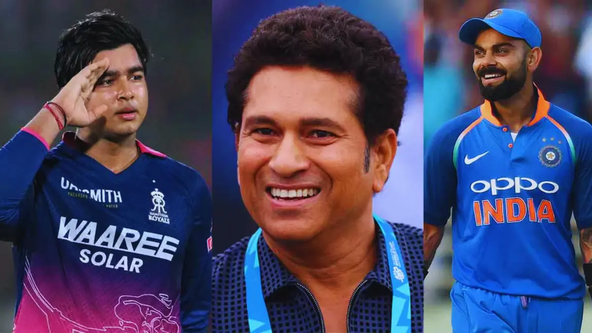 വൈഭവ് സൂര്യവംശിയും സച്ചിൻ ടെണ്ടുൽക്കറും